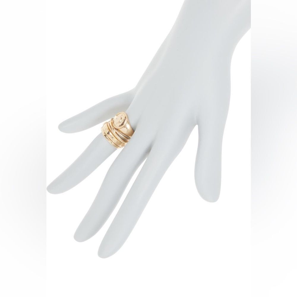 Melrose and Market Set of 5 Moon Signet Assorted Rings